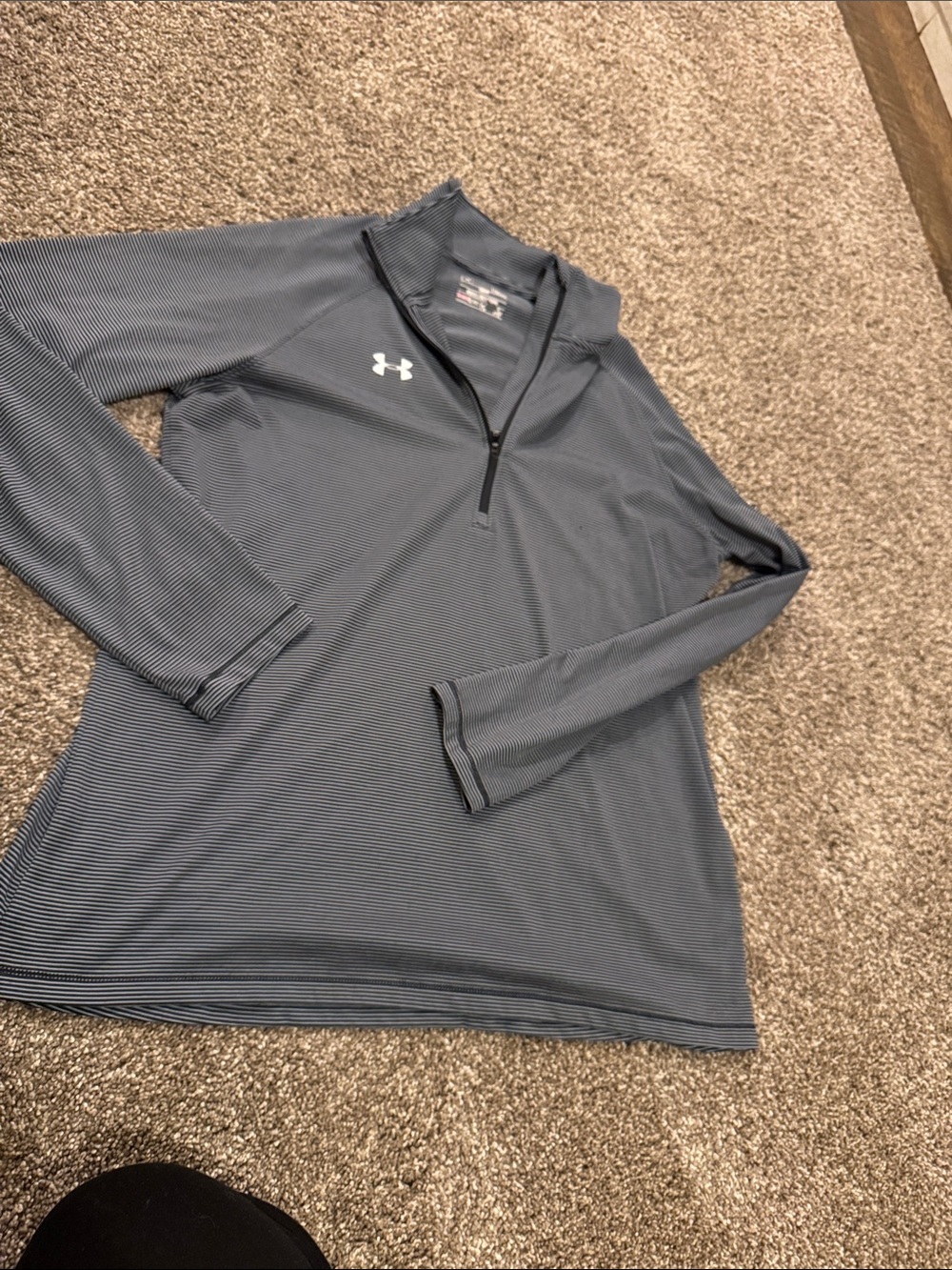 Under Armour Black & Gray Quarter-Zip Performance Pullover